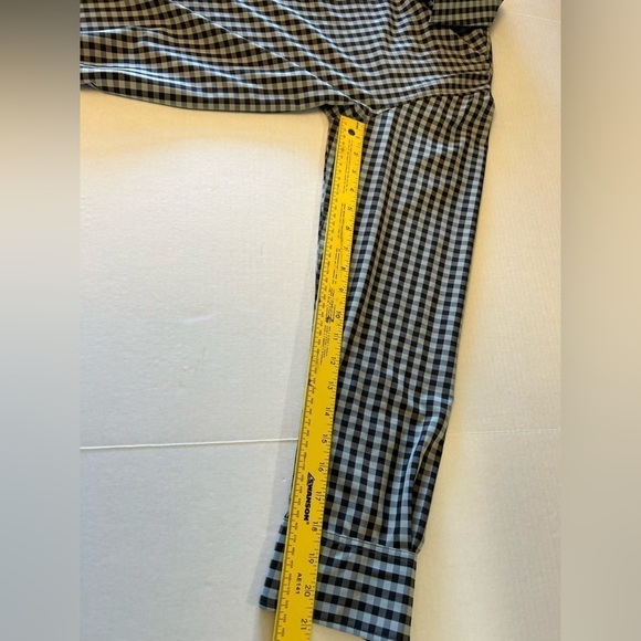 RUGBY stretch mens long sleeve button down shirt in black & gray. Sz Medium F1 - Picture 6 of 8